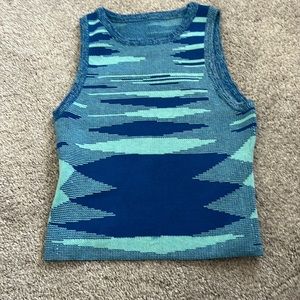 Blue Patterned Tank